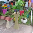 Ver imagem 2 de Vaso Planta Pilar Suporte Torre 85x30 Trapézio Polietileno BGPLASTICOS V21 VERMELHO PAU BRASIL 005