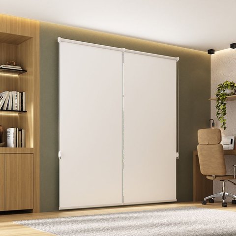 Persiana Rolô Pinpoint Blackout Crisdan 2,10 Largura X 2,20 Altura Branco