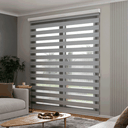 Ver imagem 1 de Persiana Rolô Double Vision com Barra Niveladora Crisdan 1,60 Largura X 1,40 Altura Cinza