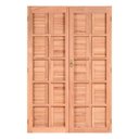 Ver imagem 1 de Porta Balcão de Abrir / Abrir de Madeira Quadriculada Reto de Eucalipto Esel - 2.13 (A) X 1.20 (L)