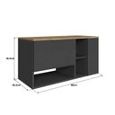 Ver imagem 3 de Gabinete de Banheiro Suspenso 90 cm BA308 2 Portas e Nichos sem Cuba Essence Yescasa