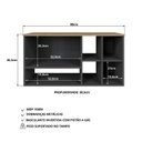 Ver imagem 6 de Gabinete de Banheiro Suspenso 90 cm BA308 2 Portas e Nichos sem Cuba Essence Yescasa