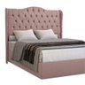 Cabeceira Estofada 1.40 para Cama Box Casal Capitonê Dubai Veludo Inca Rosê - Lh Móveis - 4