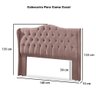 Cabeceira Estofada 1.40 para Cama Box Casal Capitonê Dubai Veludo Inca Rosê - Lh Móveis - 8