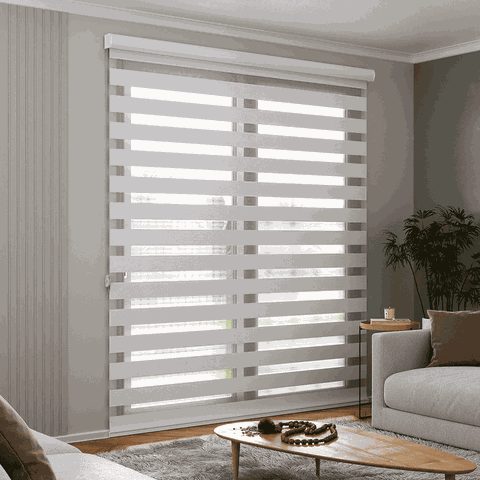 Persiana Rolô Double Vision com Perfil Frontal Crisdan 1,90 Largura X 2,30 Altura Branco