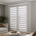 Ver imagem 1 de Persiana Rolô Double Vision com Barra Niveladora Crisdan 1,35 Largura X 1,35 Altura Branco