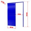 Ver imagem 4 de Porta de Correr Suspensa Veneziana Dir L.25 Azul 210x80 Brimak