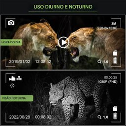Binoculo Visao Noturna Infravermelho Zoom Foto Video Cartao Micro Sd Caça Pesca Escotismo Bateria Re - 10