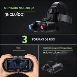 Binoculo Visao Noturna Infravermelho Zoom Foto Video Cartao Micro Sd Caça Pesca Escotismo Bateria Re - 11