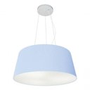 Ver imagem 2 de Lustre Pendente Cone Vivare Md-4048 Cúpula em Tecido 21/50x40cm - Bivolt Azul-bebê 127/220v