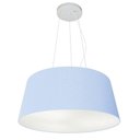 Ver imagem 1 de Lustre Pendente Cone Vivare Md-4048 Cúpula em Tecido 21/50x40cm - Bivolt Azul-bebê 127/220v