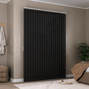 Persiana Vertical em Tecido Crisdan Largura 1,20 X 1,20 Altura Preto