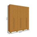 Ver imagem 4 de Guarda-Roupa Casal Paolla 6 Portas 2 Gavetas Cinamomo - ACP Móveis