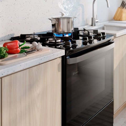 Fogão 5 Bocas Fe5gb Mesa Vidro Tripla Chama Perfectcook Electrolux