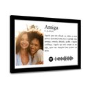 Ver imagem 2 de Quadro Personalizado com Foto e Música Amiga em Moldura Caixa Tacolado Papel de Parede Moldura Caixa