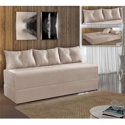 Sofá Cama Duplex Ed Cinza - 1