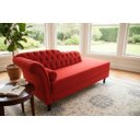 Ver imagem 1 de Recamier Decorativo Divã Styllus Lado Direito Couro Vermelho