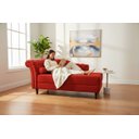 Ver imagem 2 de Recamier Decorativo Divã Styllus Lado Direito Couro Vermelho