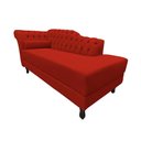 Ver imagem 4 de Recamier Decorativo Divã Styllus Lado Direito Couro Vermelho