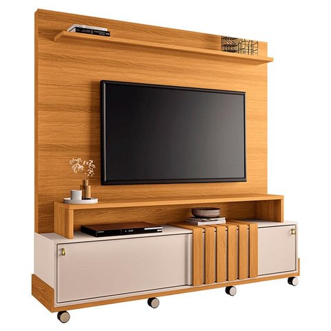Estante Home Theater Bold Cinamomo Off White – Hb Móveis