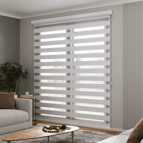 Persiana Rolô Double Vision com Barra Niveladora Crisdan 1,50 Largura X 1,50 Altura Branco