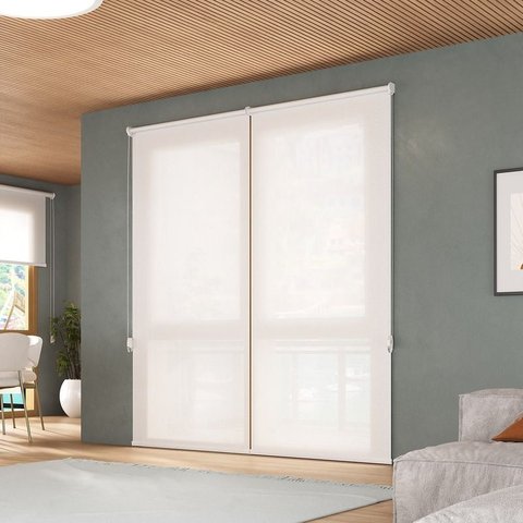 Persiana Rolô Tela Solar Screen 5% Crisdan 2,10 Largura X 2,20 Altura Branco