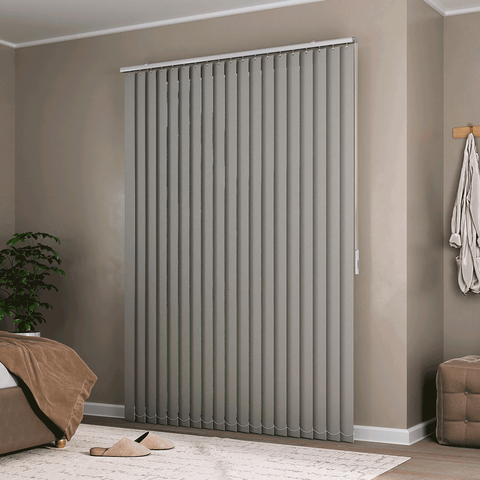 Persiana Vertical em Tecido Blackout Crisdan Largura 1,50 X 1,50 Altura Cinza