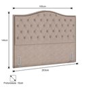 Ver imagem 4 de Cabeceira Casal King 195cm Siena P02 Linho Areia - Mpozenato