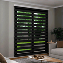 Ver imagem 1 de Persiana Rolô Double Vision com Perfil Frontal Crisdan 2,00 Largura X 2,20 Altura Preto