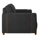Ver imagem 6 de Kit 2 Poltronas Decorativas para Sala de Estar 98cm Amaranto M22 PU Preto - Mpozenato