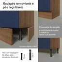 Ver mais imagens de Balcão Porta-temperos 20 Cm 1 Porta (sem Tampo) Rustic/azul Vik Madesa