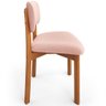 Kit 02 Cadeiras para Sala de Jantar Cozinha Living Estofada Dara L02 Bouclê Rosê - Lyam Decor - 6