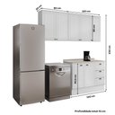 Ver imagem 4 de Cozinha Completa com Balcão Milla Cedar 7 Portas 3 Gavetas MDF Branco Móveis Carraro