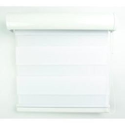 Persiana Rolô Double Vision com Perfil Frontal Crisdan 1,35 Largura X 1,35 Altura Branco - 2