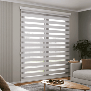 Persiana Rolô Double Vision com Perfil Frontal Crisdan 1,35 Largura X 1,35 Altura Branco