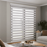 Persiana Rolô Double Vision com Perfil Frontal Crisdan 1,35 Largura X 1,35 Altura Branco - 1