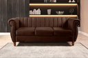 Ver imagem 4 de Conjunto Realeza 2 e 3 Lugares Cor:Veludo Marrom 260