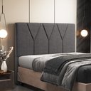 Ver imagem 2 de Cabeceira Cama Box Casal Queen 160cm Aura Linho W01 Cinza Escuro - Mpozenato