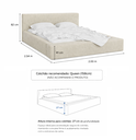 Ver imagem 7 de Cama Estofada Queen Siena 1.60m Moderna em Linho Base Baixa Design Minimalista Ocre