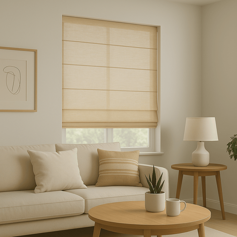 Persiana Romana Napoles Translúcido Crisdan 2,00 Largura X 2,30 Altura Bege