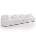 Ver imagem 2 de Sofá 5 Lugares para Sala de Estar Living 388cm Arlo F04 Bouclê Branco - Lyam Decor
