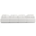Ver imagem 3 de Sofá 5 Lugares para Sala de Estar Living 388cm Arlo F04 Bouclê Branco - Lyam Decor