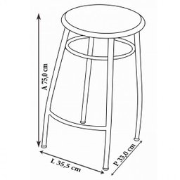 Banqueta Viracopos 75cm Metalnew - 2