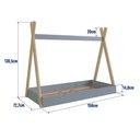 Ver imagem 4 de Cama Infantil Cabana sem Colchão Linha Infanto Itapua/azul Ccm001 Completa Móveis