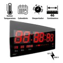 Ver imagem 2 de Relógio Parede Led Digital Grande 46cm Termômetro Data