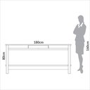 Ver imagem 4 de Aparador Sala Industrial MDF 180cm Freijó com Preto Fosco Pradel Móveis