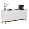 Buffet Aparador Sala Estar ORION Retro 4 Portas:BRANCO - 1