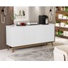 Buffet Aparador Sala Estar ORION Retro 4 Portas:BRANCO - 2