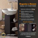 Ver imagem 2 de Gabinete Organizador para Banheiro Fitting com Nichos Preto