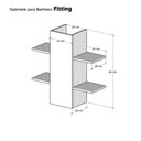 Ver mais imagens de Gabinete Organizador para Banheiro Fitting com Nichos Preto